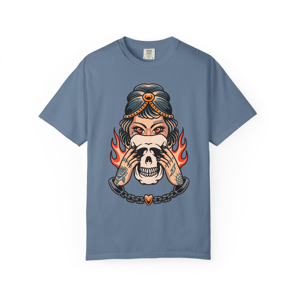 Traditional Tattoo Shirt - Fortune Teller Tee - Skull Graphic Top