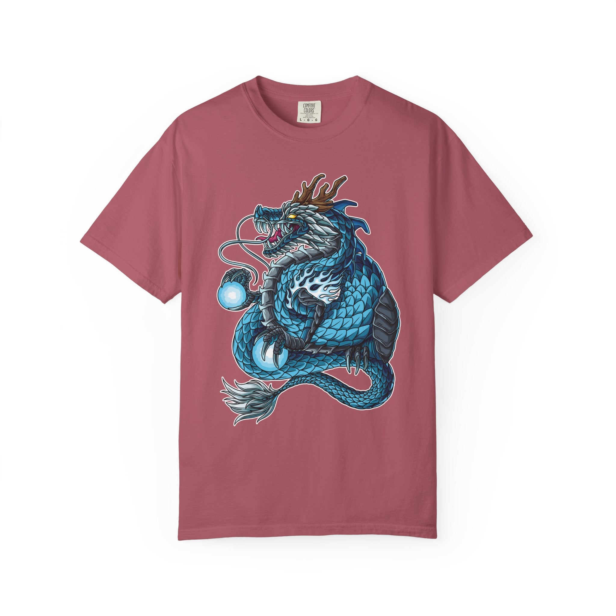 Eastern Dragon Tee - Blue Fantasy Mythical Creature Gift - Sinful Threads