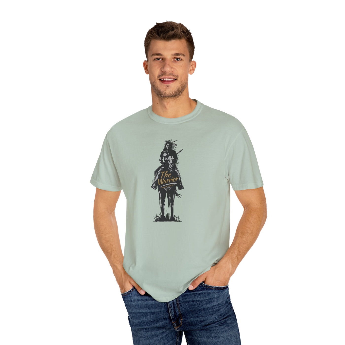 Native American Graphic Tee Warrior Horse - Cultural Art - Sinful Threads