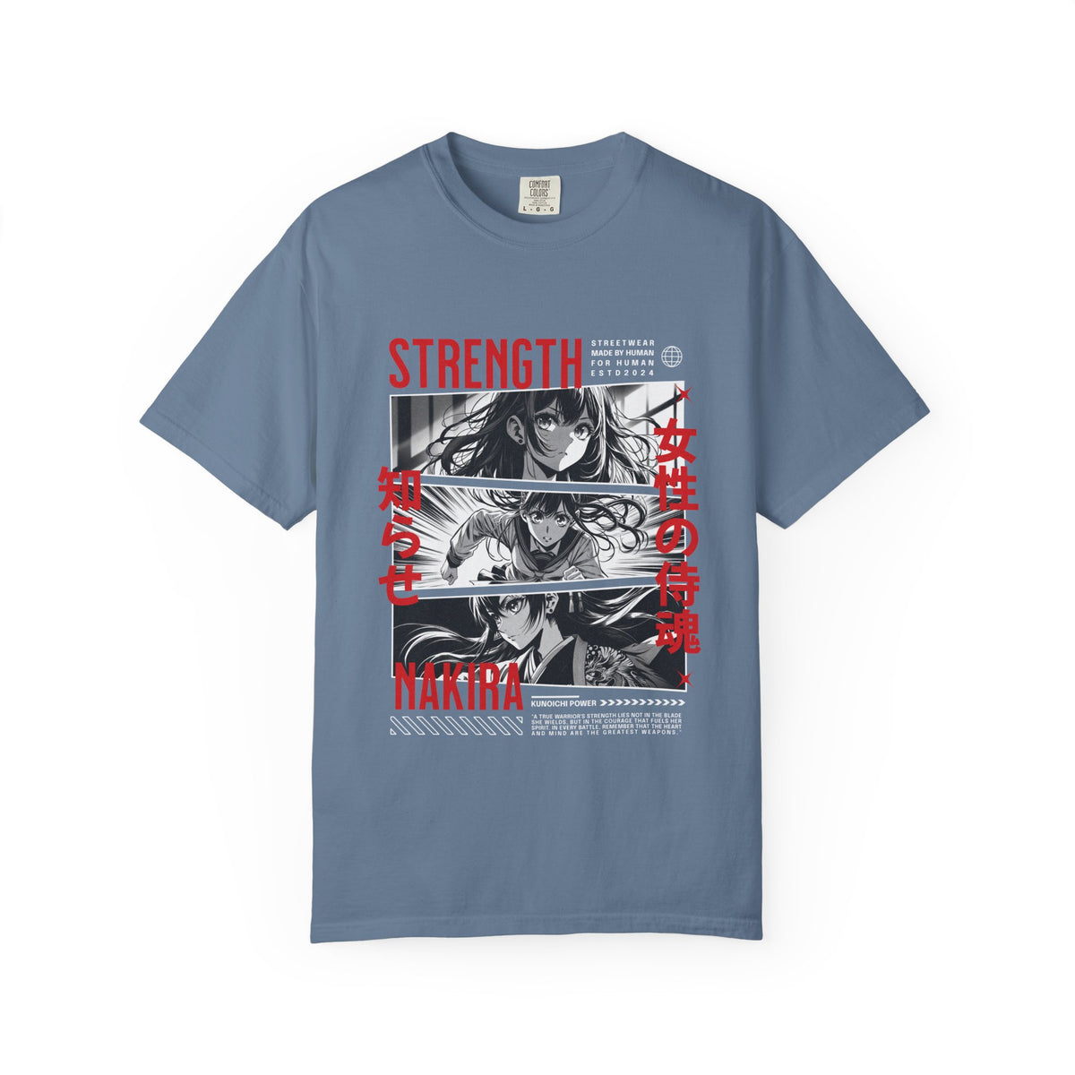 Strength Manga Tee - Cool Girl Samurai - Warrior Gift