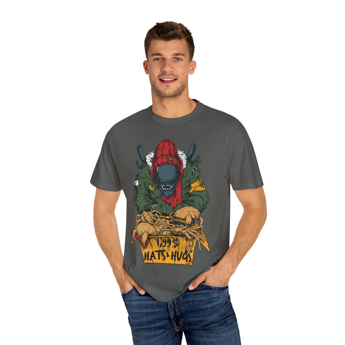 Alien Hugs Funny Shirt - Facehugger Sci-Fi Comedy Tee