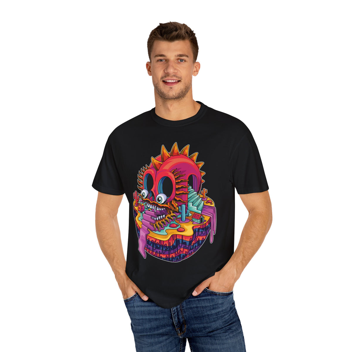 Fantasy Dragon Tee - Psychedelic Monument Valley Art Shirt