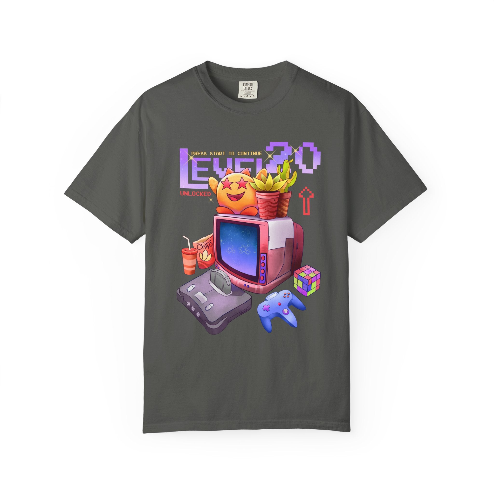 Retro Gaming Tee - Level 20 Pixel - 90s Birthday Gift - Sinful Threads