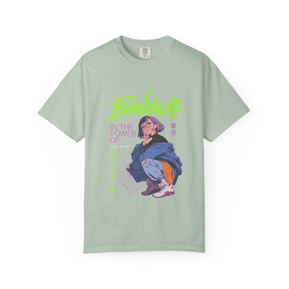 Kawaii Anime Tee - Believe Y2K Girl Design - Cute Gift