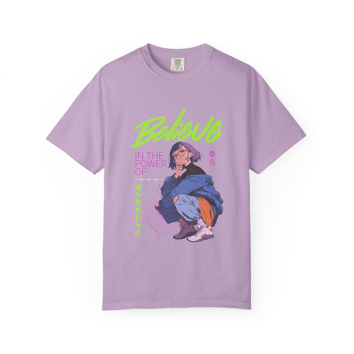 Kawaii Anime Tee - Believe Y2K Girl Design - Cute Gift