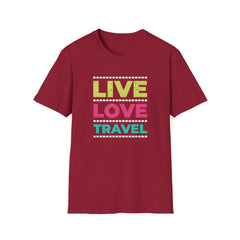Cool Travel Shirt - Live Love Travel Lifestyle Tee Gift