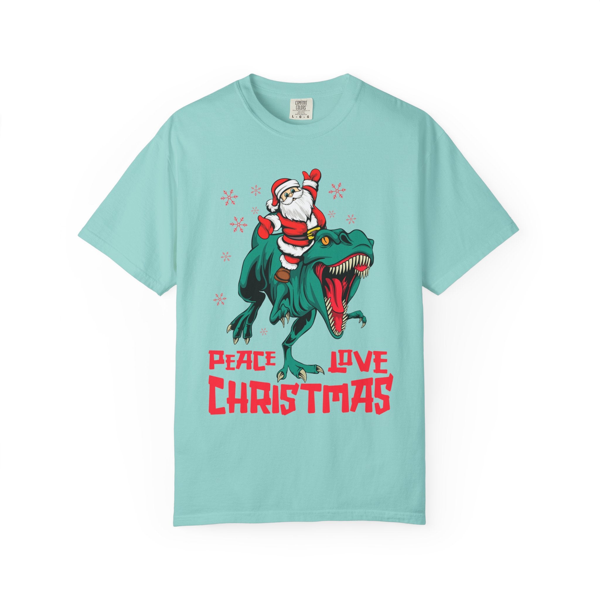 Santa T-Rex Shirt - Funny Dino Christmas Tee - Holiday Gift - Sinful Threads