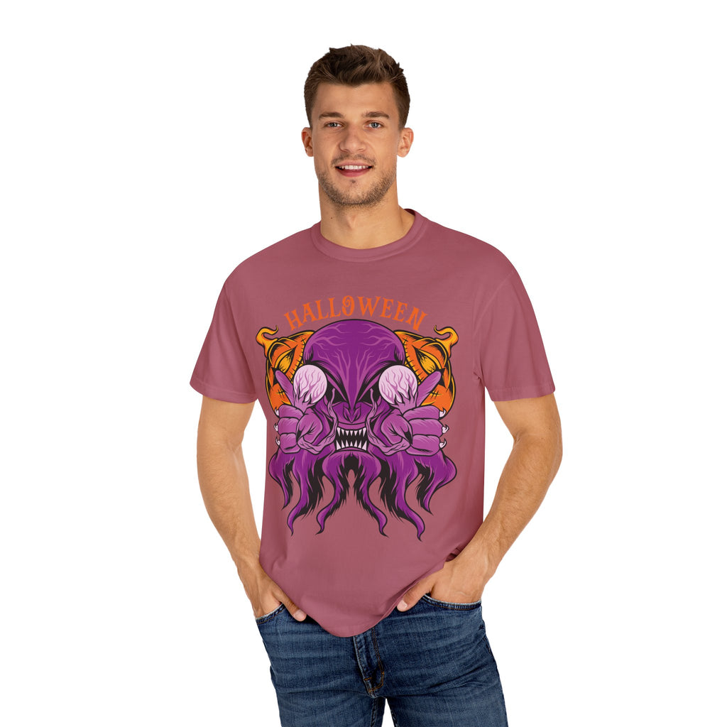 Monster pumpkin shirt - Purple Spooky Tee - Creepy Gift - Sinful Threads