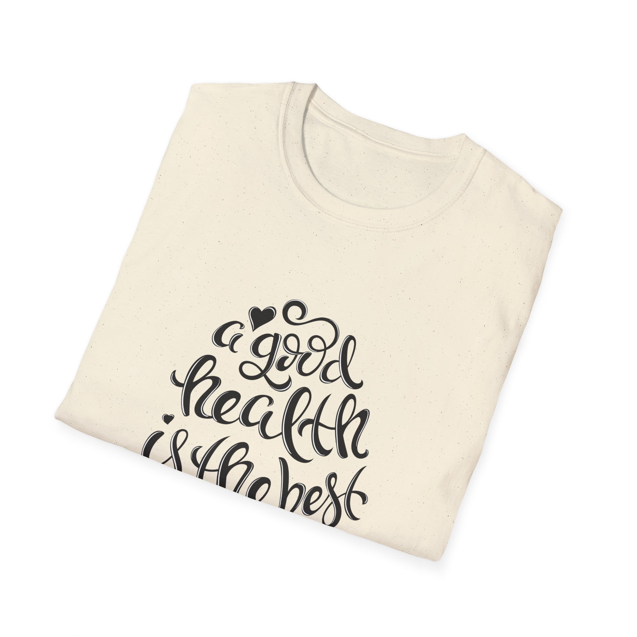 Good Health Best Wealth Wellness Graphic Tee - Inspire Daily - Sinful Threads