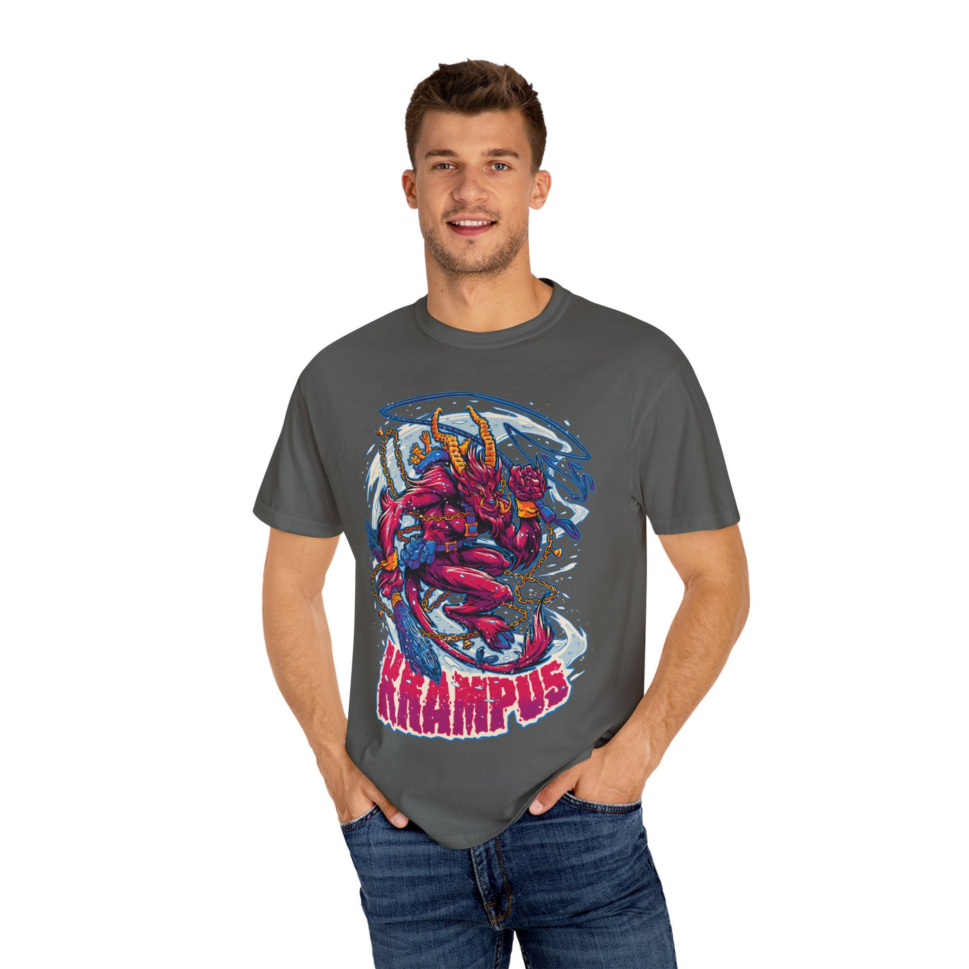 Krampus Christmas Tee - Naughty List Devil Folklore Design - Sinful Threads