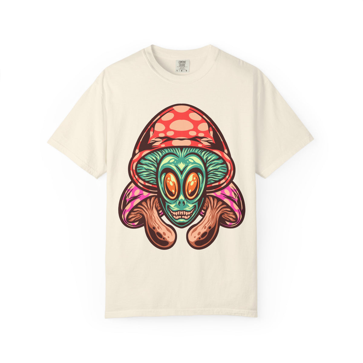 Psychedelic Graphic Tee - Trippy Mushroom Tee - Alien Art Gift