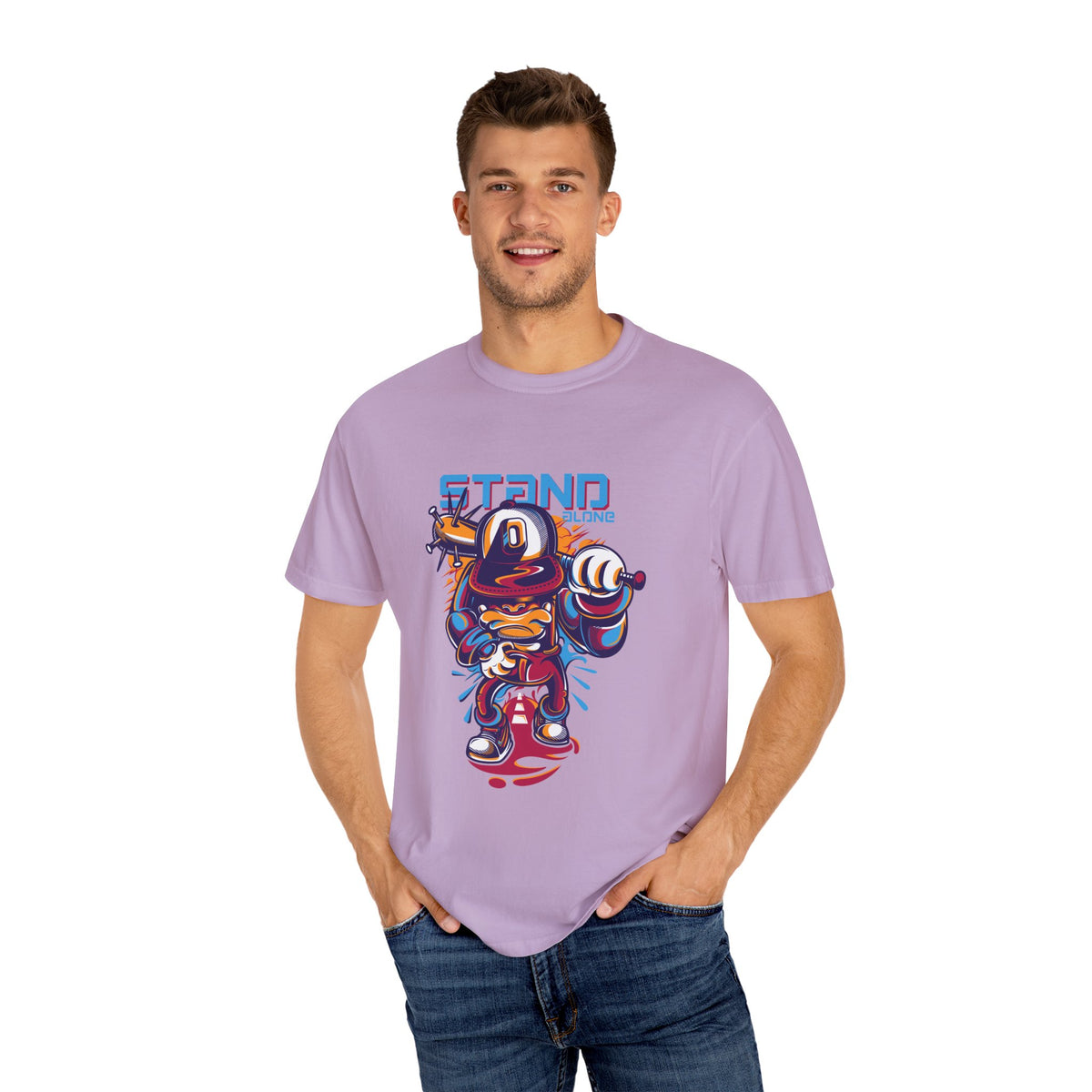 Stand Alone Cool Cartoon Character Illustration T-Shirt