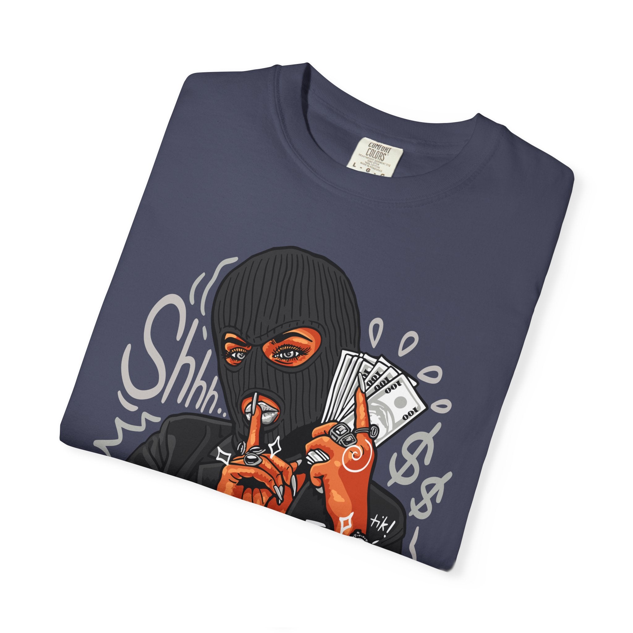 Money Heist Shhh Graphic Tee – Gangster Streetwear - Sinful Threads