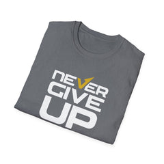 Never Give Up Motivational Graphic Tee - Inspiring Persistence