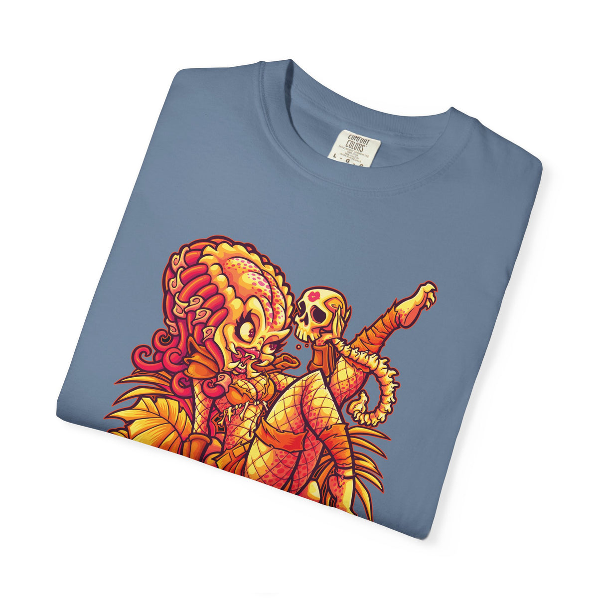 Alien Hunter Cartoon Tee - Cute She Predator Graphic Shirt