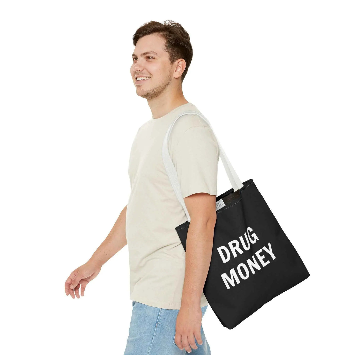 Funny Tote Bag – Bold “Drug Money” Heavy-Duty Shopper