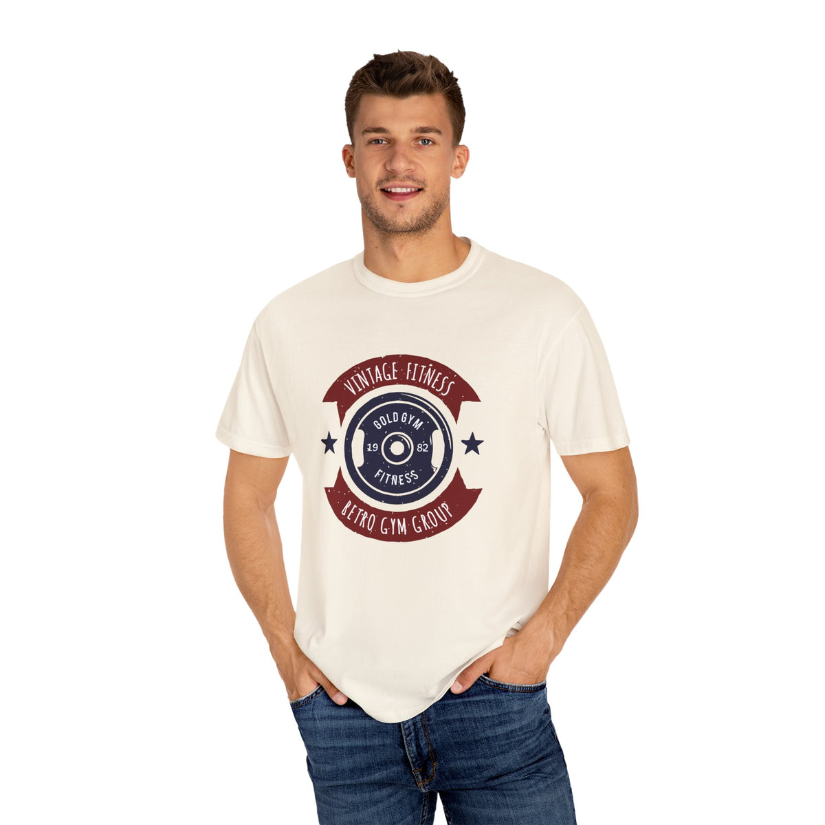 Vintage Fitness Retro Gym Group 1982 Gold Gym T-Shirt