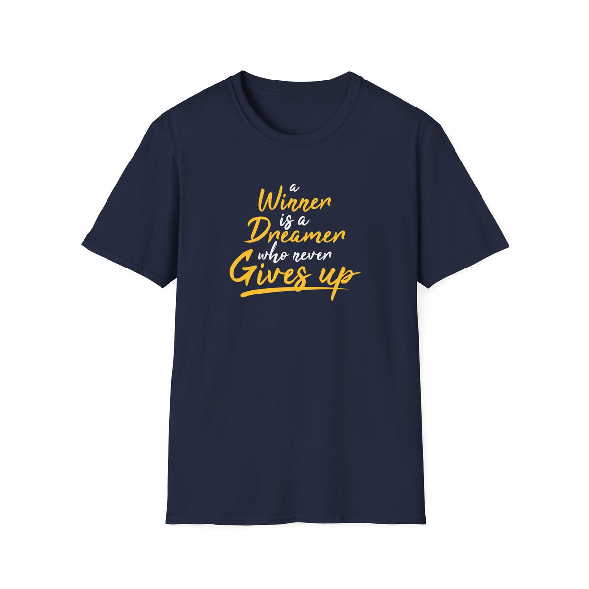 Winner Dreamer Inspirational Graphic Tee - Never Give Up - Sinful Threads