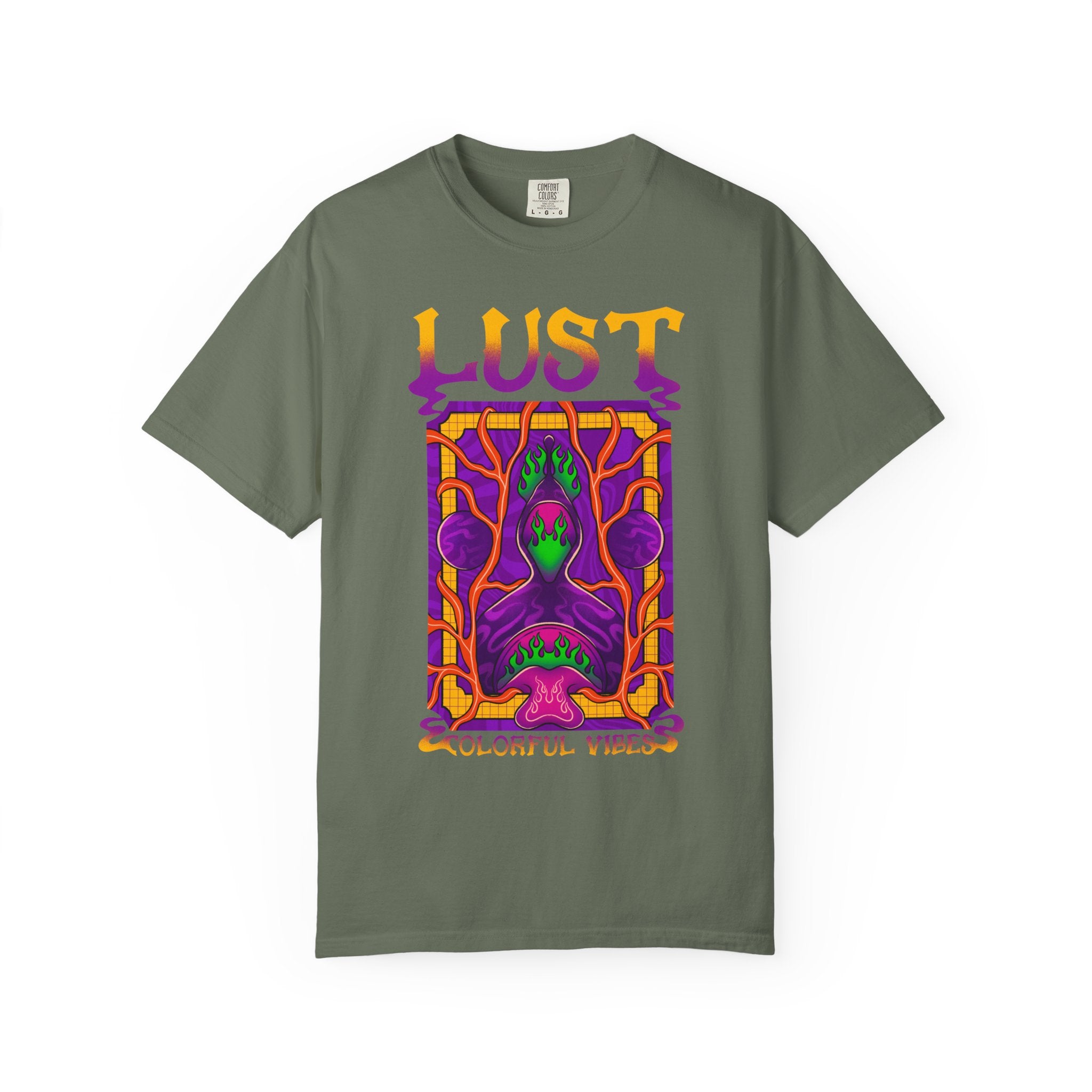 Psychedelic Art Shirt - Trippy Flame Tee - Vibrant Festival Gift - Sinful Threads