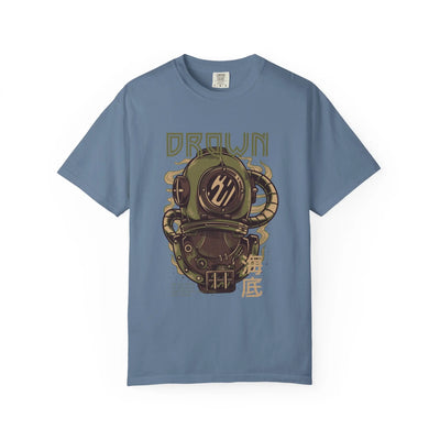 Drown Deep Sea Diver With Quote Graphic Cool Design T-Shirt - Sinful Threads
