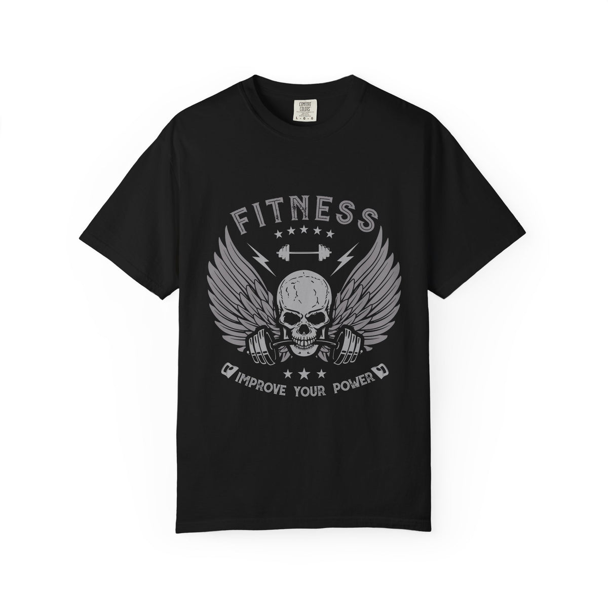Fitness Improve Your Power Skull Wings Gym Design T-Shirt