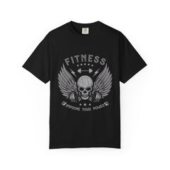 Fitness Improve Your Power Skull Wings Gym Design T-Shirt
