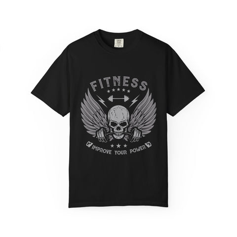 Fitness Improve Your Power Skull Wings Gym Design T-Shirt