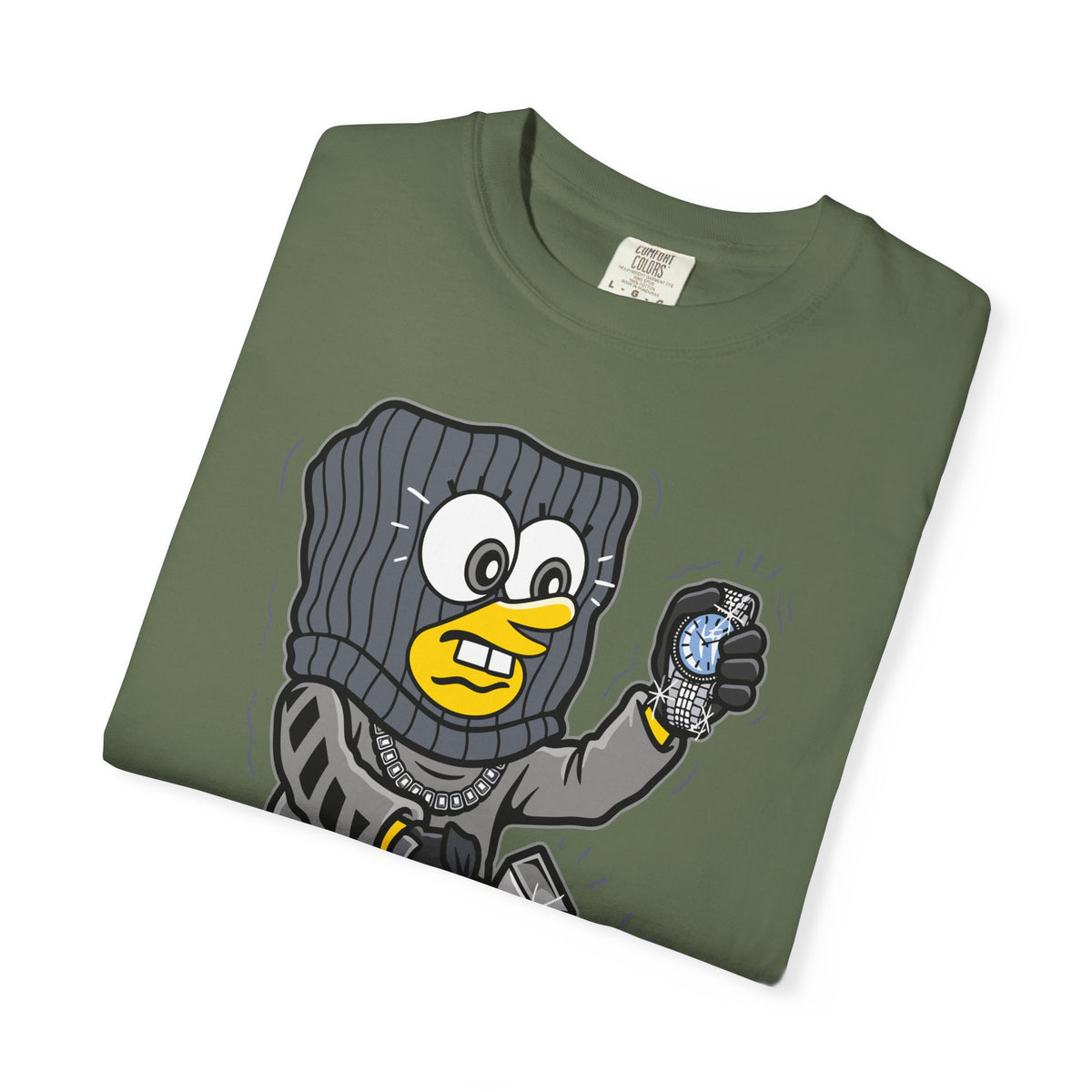 Cartoon Burglar Tee – Funny Diamond Loot Graphic Shirt
