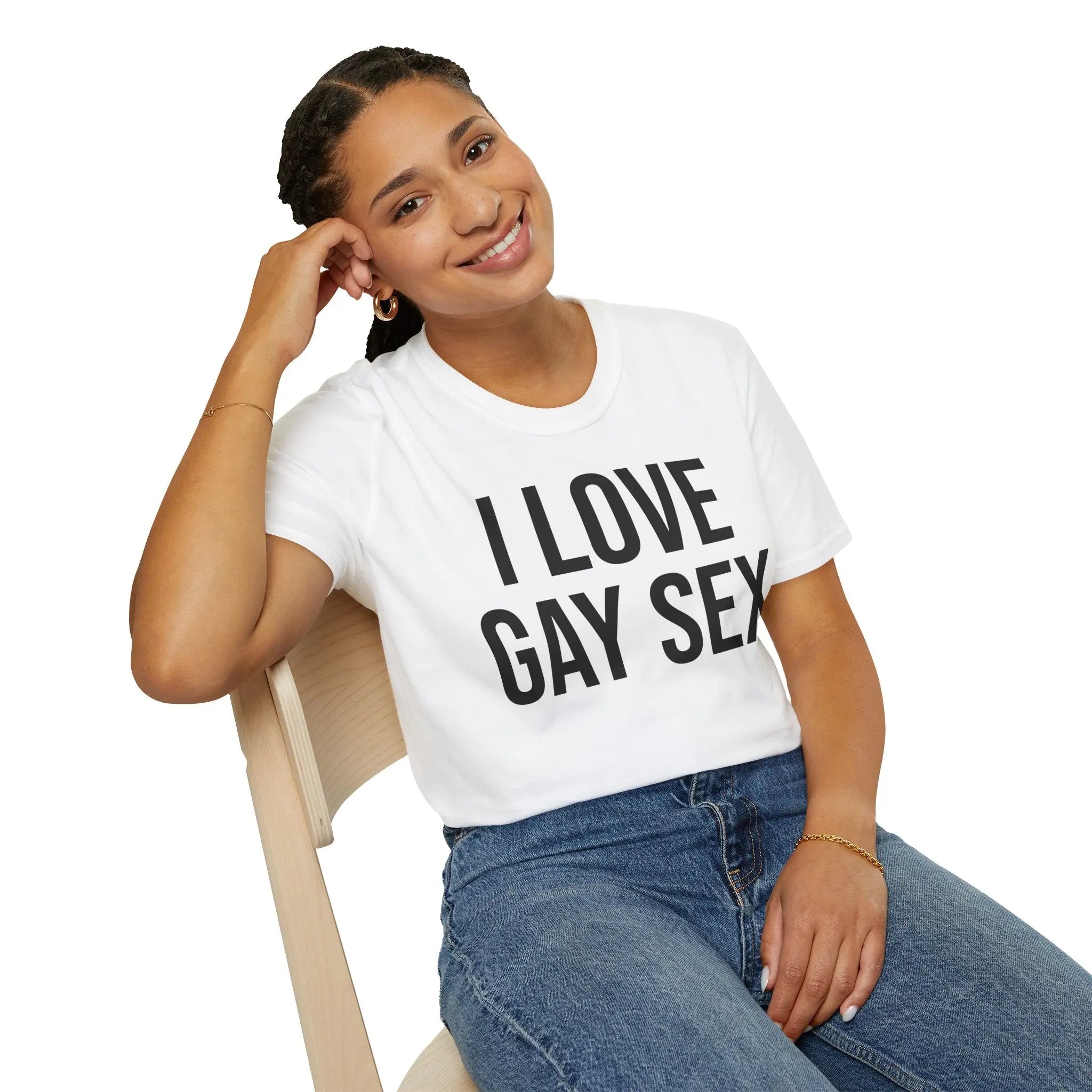 Funny Sex Positive Gay Shirt for Unapologetic Pride Printify