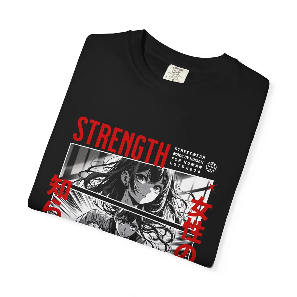 Strength Manga Tee - Cool Girl Samurai - Warrior Gift - Sinful Threads