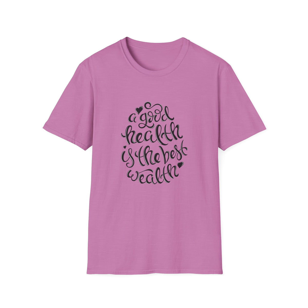 Good Health Best Wealth Wellness Graphic Tee - Inspire Daily - Sinful Threads