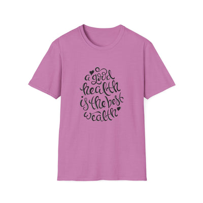 Good Health Best Wealth Wellness Graphic Tee - Inspire Daily - Sinful Threads