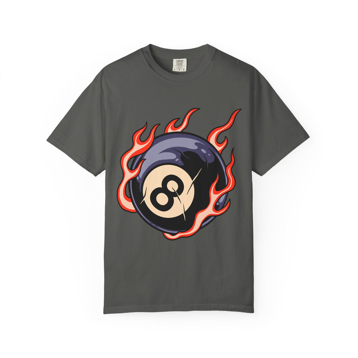 Billiards Player Shirt - Flaming Eight Ball - Pool Player Gift - Sinful Threads