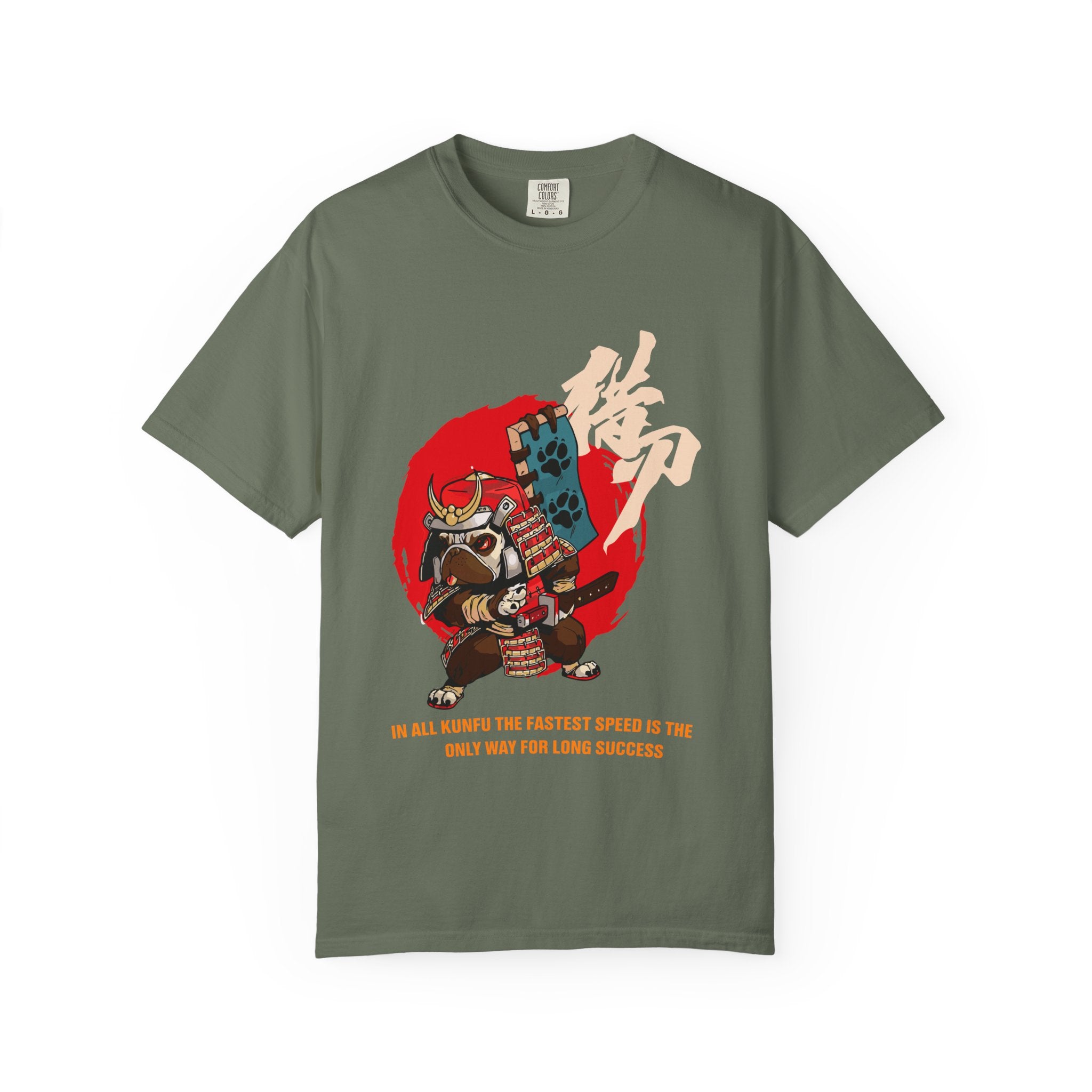 Pug Dog Graphic Tee Japanese Samurai Art Gift - Sinful Threads