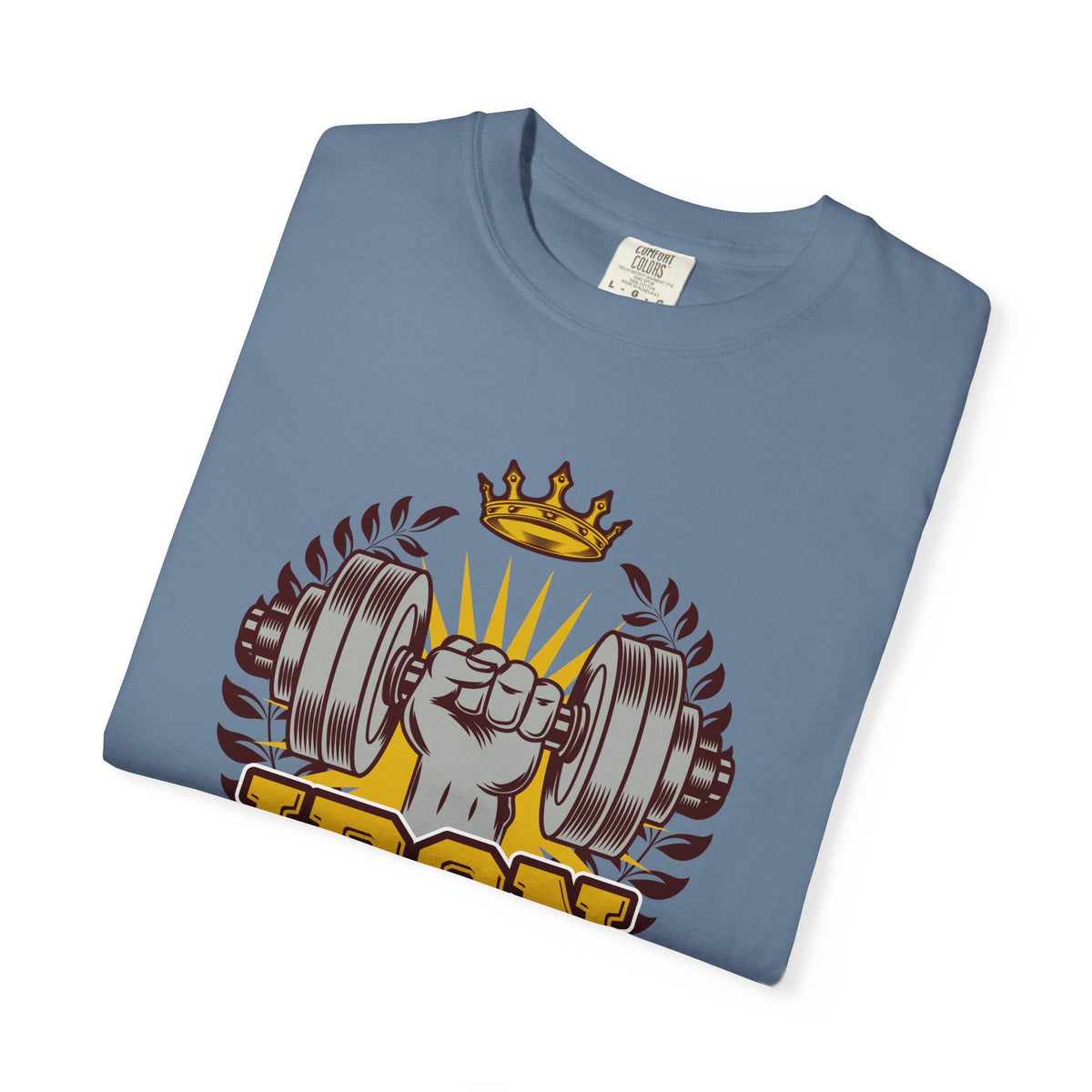 Iron Man Fitness Center Logo Graphic Design Image T-Shirt