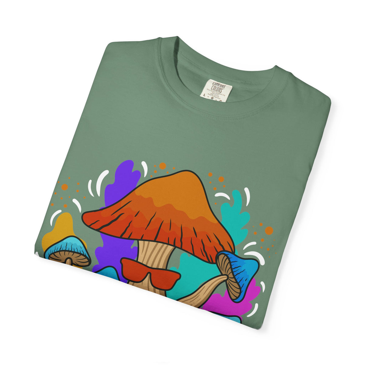 Psychedelic Mushroom Tee - Trippy Sunglasses Fungi Gift