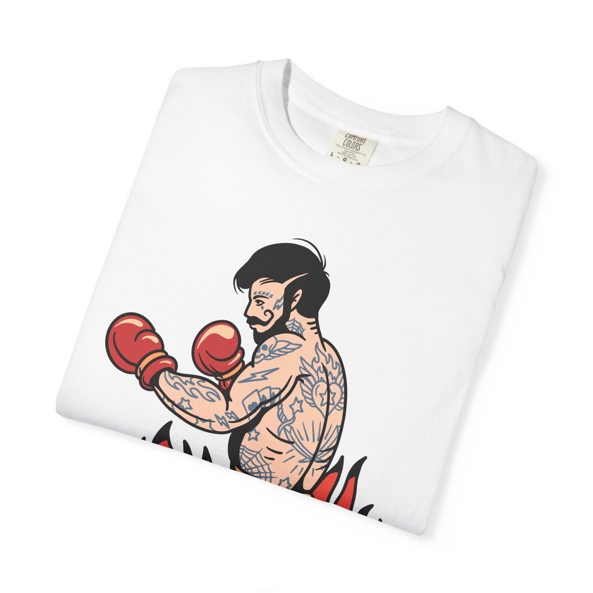 Tattooed Boxer Shirt - Boxing Illustration Tee, Tattoo Gift - Sinful Threads