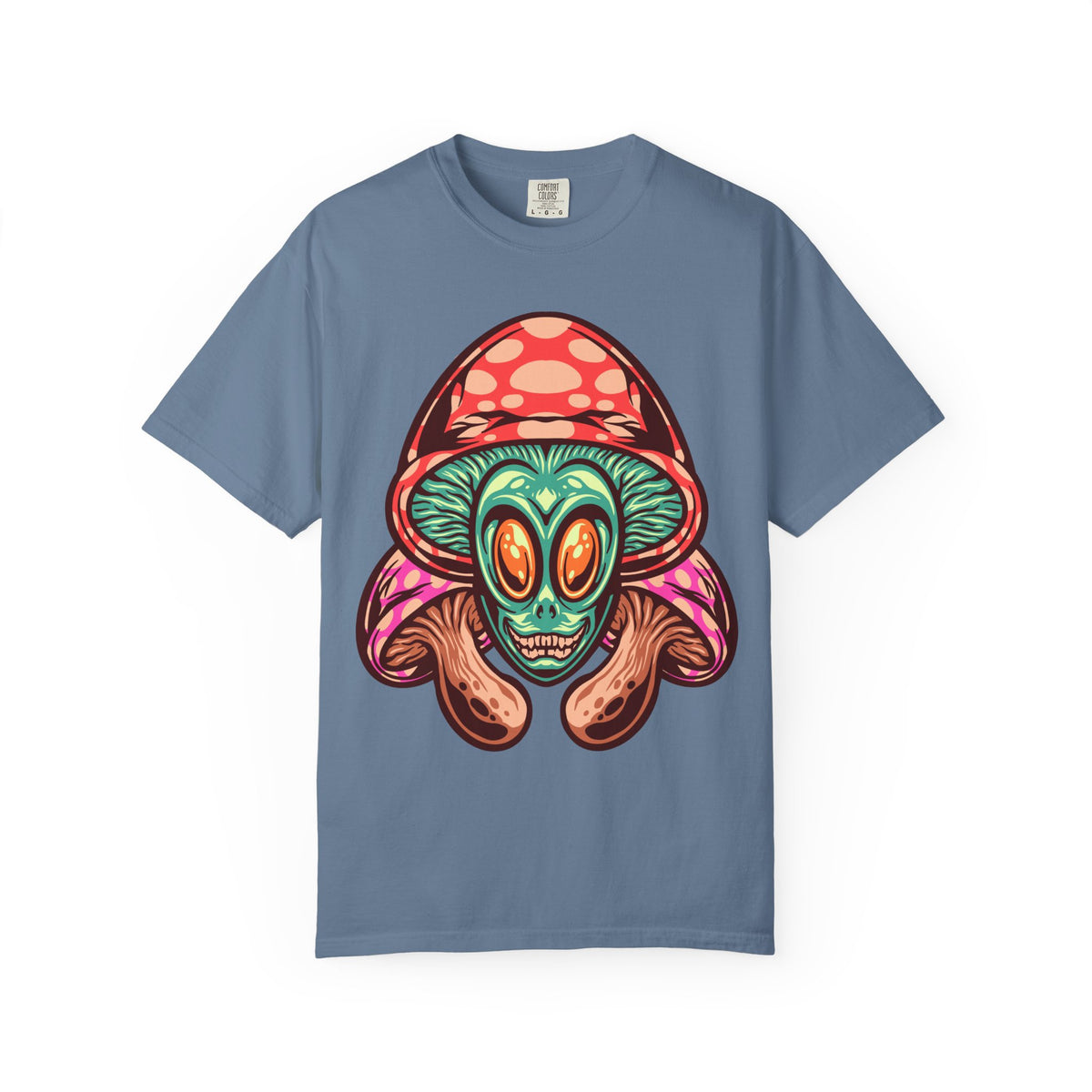 Psychedelic Graphic Tee - Trippy Mushroom Tee - Alien Art Gift