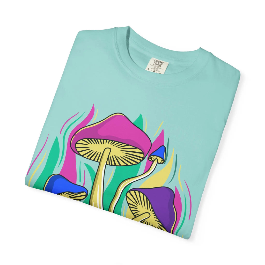 Psychedelic Mushroom Tee - Funky Art Cottagecore - Sinful Threads