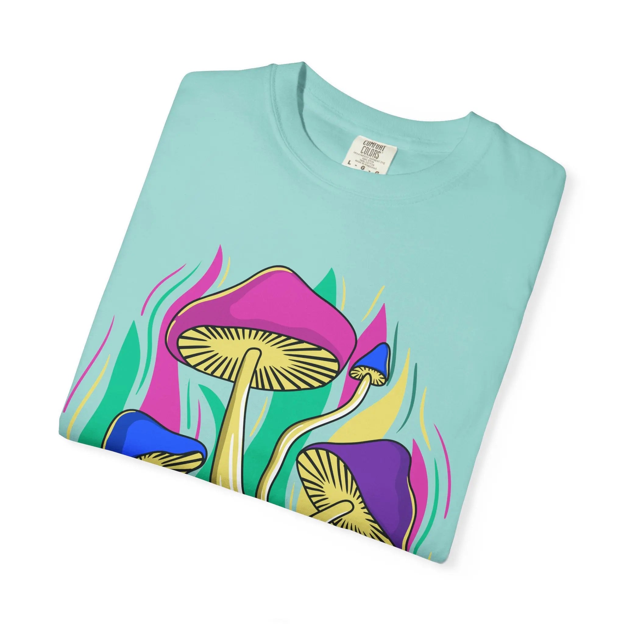 Psychedelic Mushroom Tee - Funky Art Cottagecore - Sinful Threads
