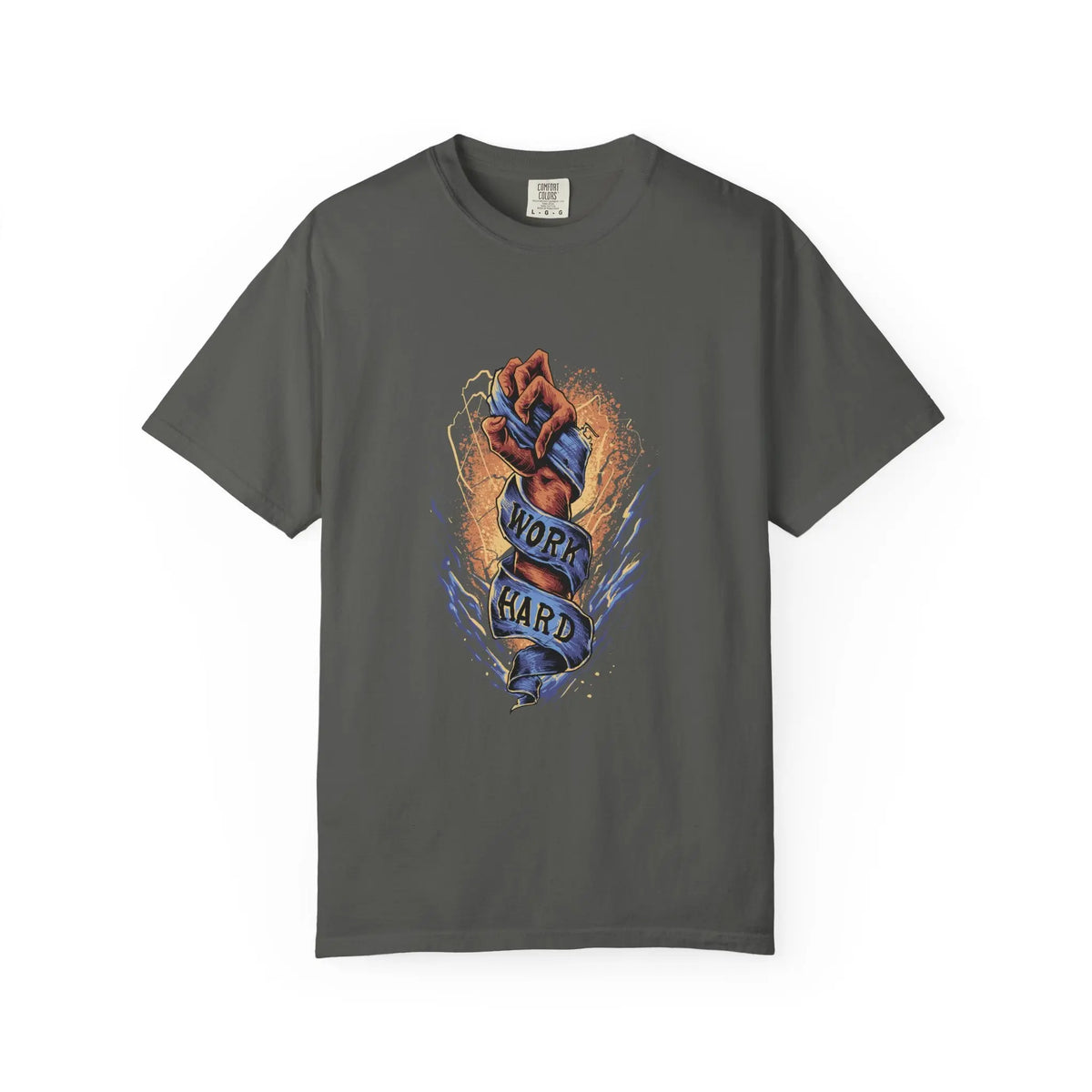 Work Hard Fist Illustration Graphic Design T-Shirt - Sinful Threads