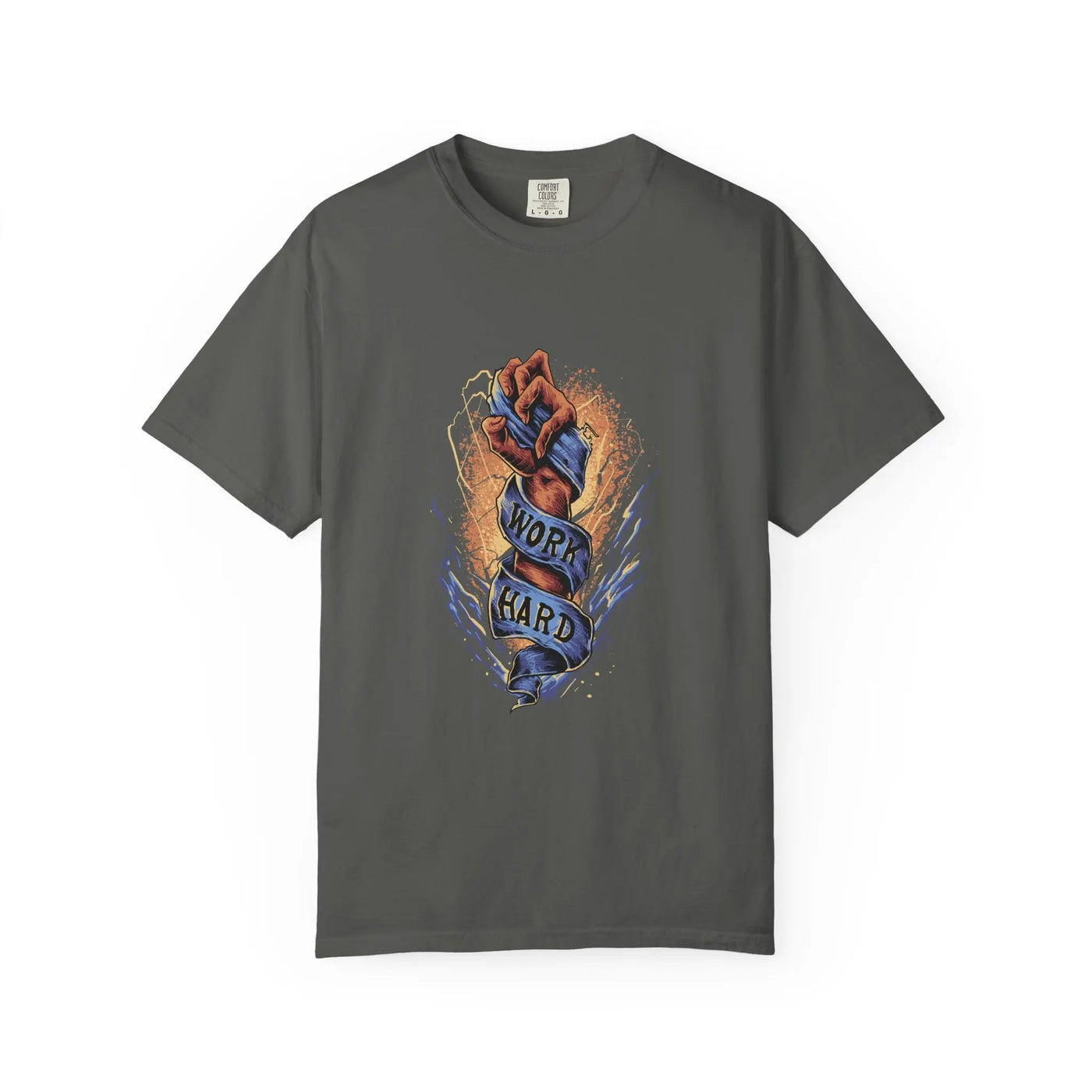 Work Hard Fist Illustration Graphic Design T-Shirt - Sinful Threads