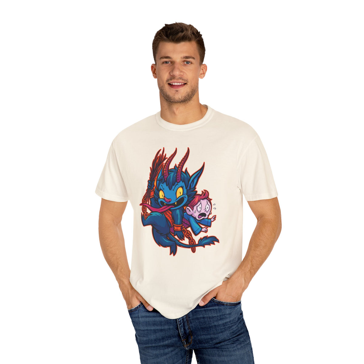 Kawaii Krampus Tee - Cute Cartoony Holiday Shirt