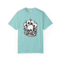 Skull Playing Cards Dice Gambling Casino Design T-Shirt