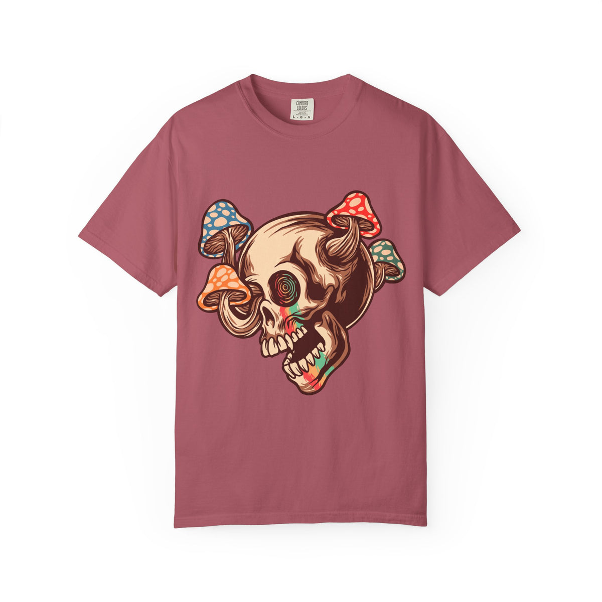 Skull Mushroom Tee - Trippy Psychedelic Graphic Gift