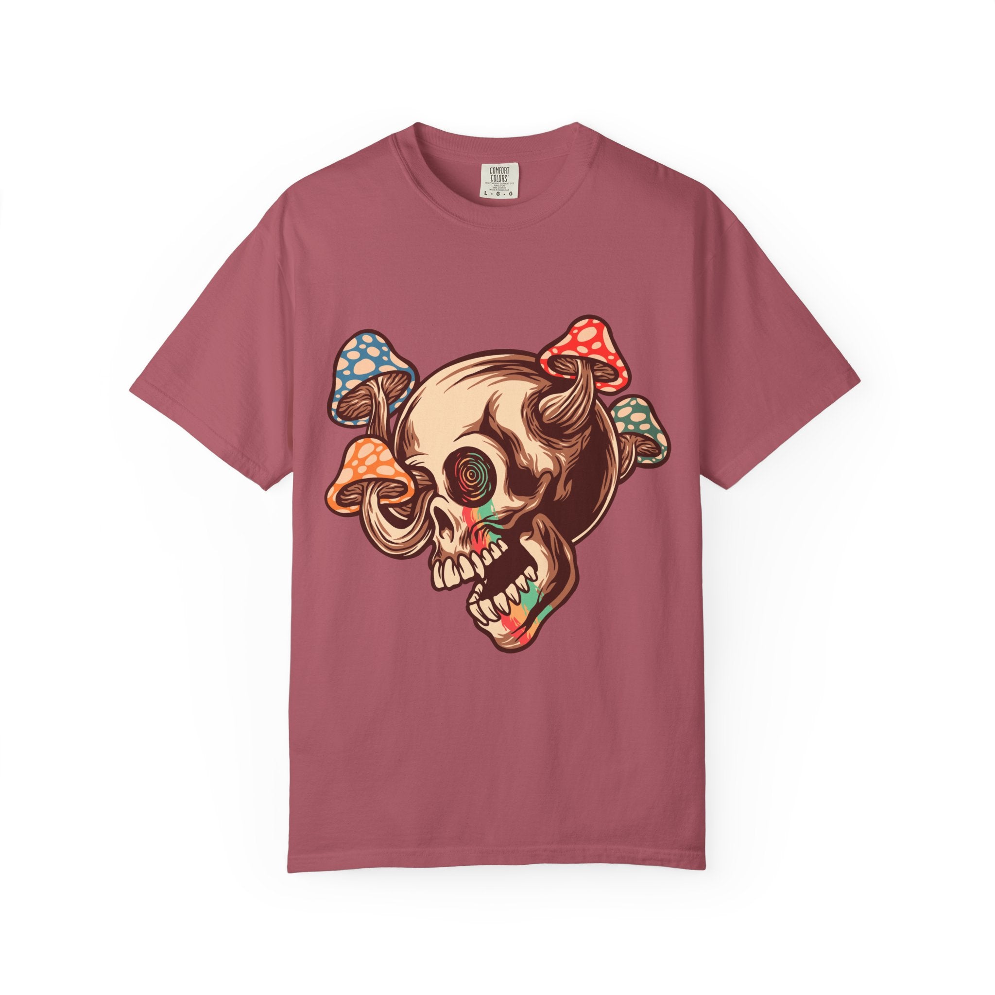 Skull Mushroom Tee - Trippy Psychedelic Graphic Gift - Sinful Threads