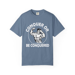 Conquer Fitness Motivation Graphic T-Shirt - Victory Design