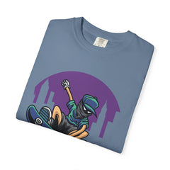 Cityscape Skateboarder Shirt - Urban Graphic Tee - Cool Gift