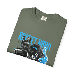 Rocket Now Cartoon Graphic Unisex Relaxed Fit T-Shirt - Sinful Threads
