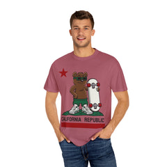 California Skateboard Bear Shirt - Cool Skater Tee for CA Fans
